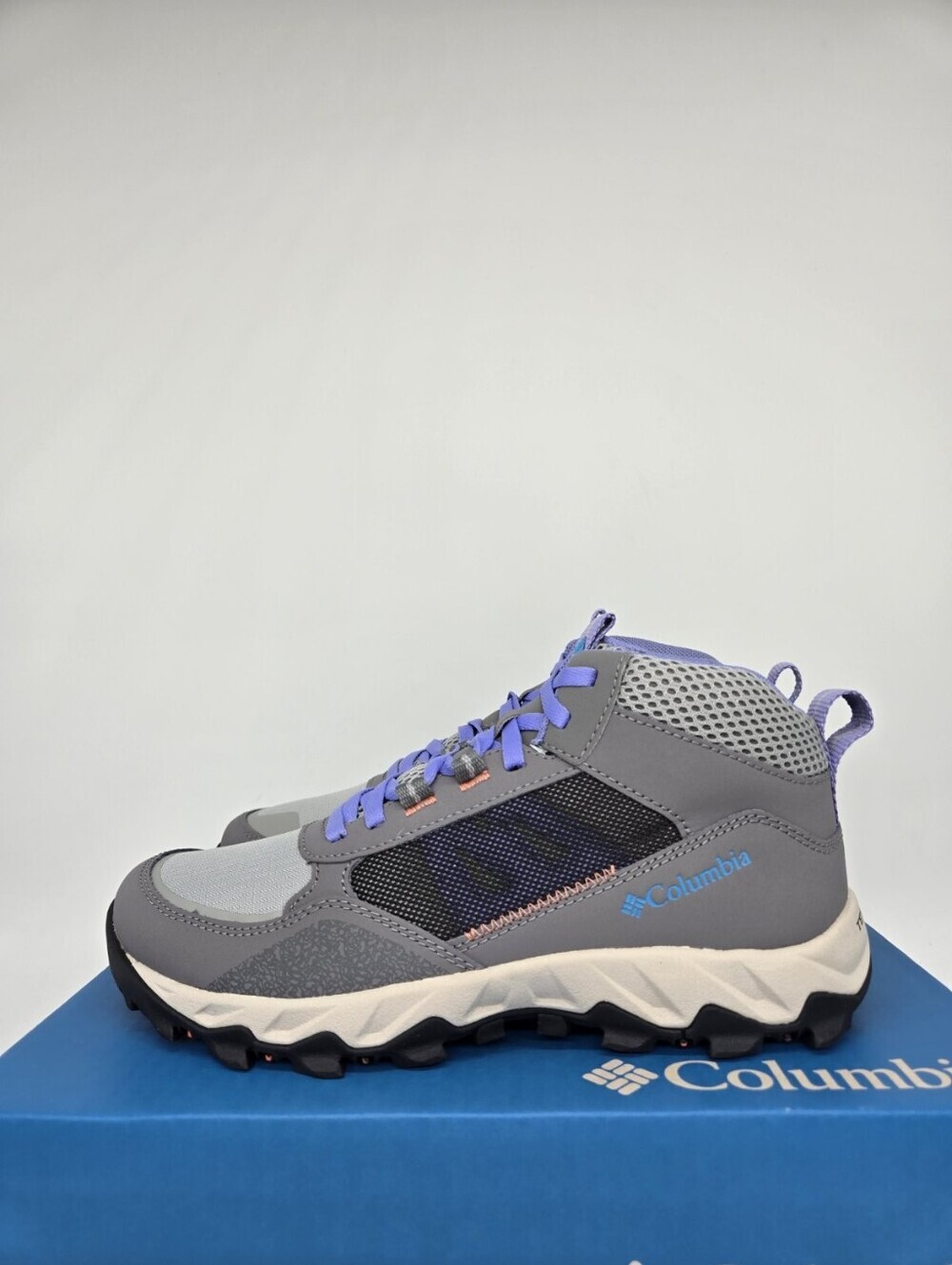 Columbia Women's Flow Centre Grey Purple Hiking Boot Shoes Size 7
